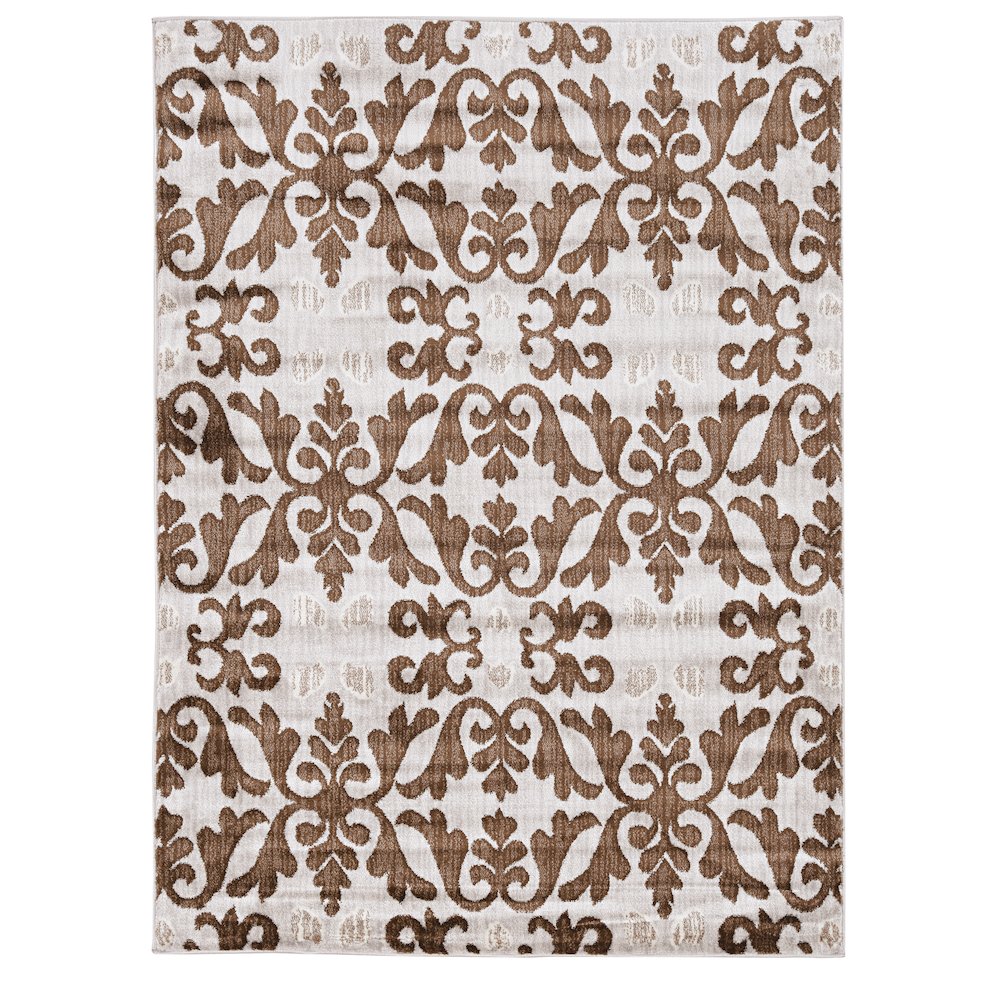 Elegance Florence Ivory & Brown 8x10, Rug. Picture 1