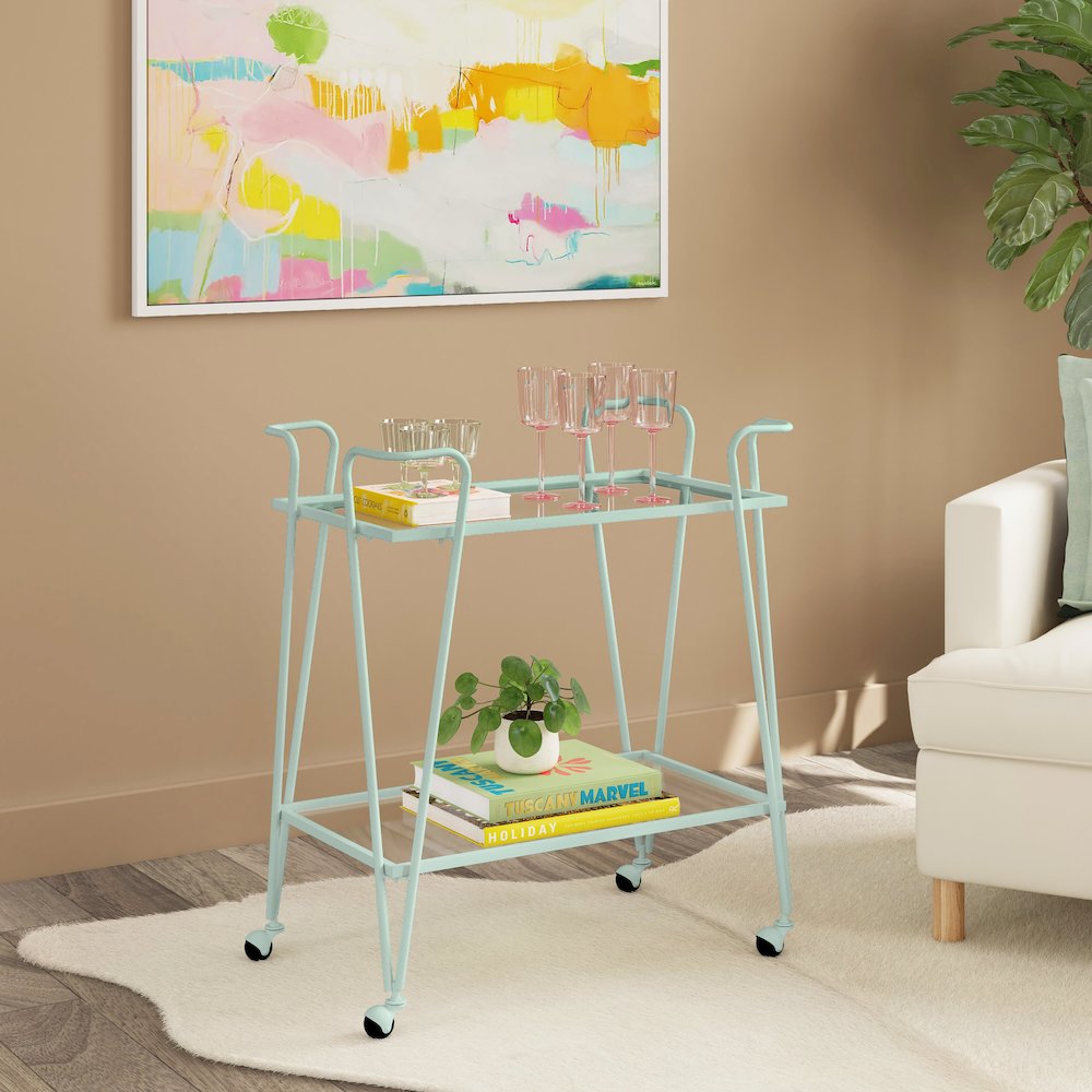 Mint Mid-Century Bar Cart. Picture 6