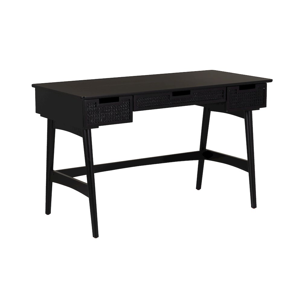 Ryker Rattan Desk Black. Picture 1