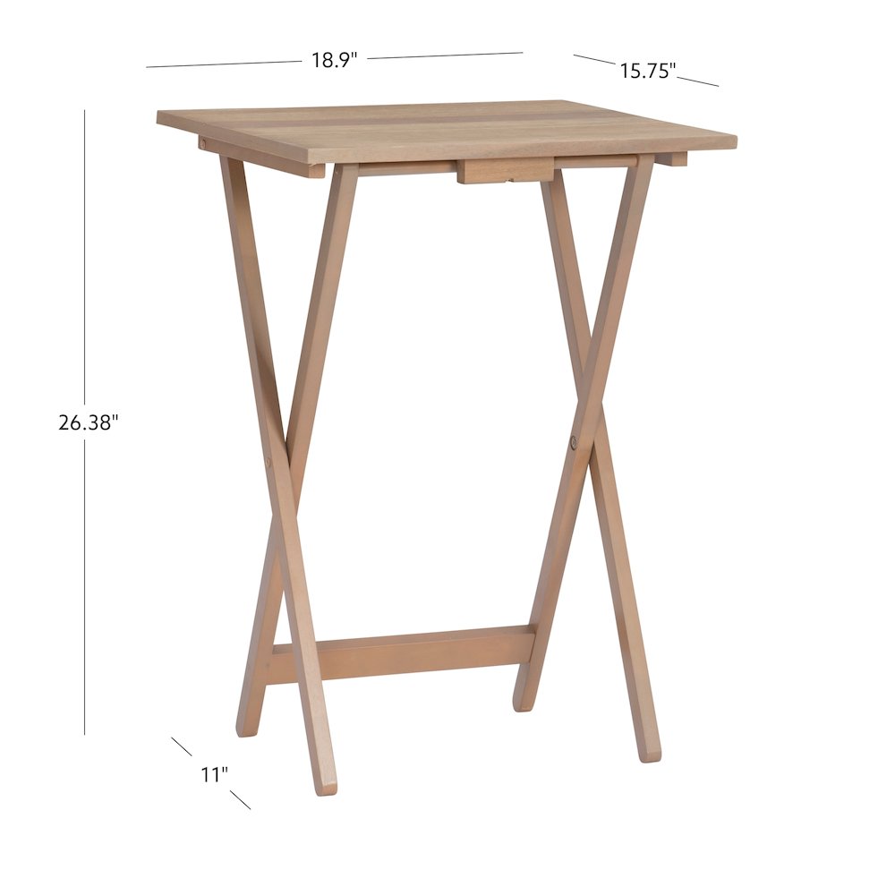 Driftwood Acacia Tray Table Set. Picture 13