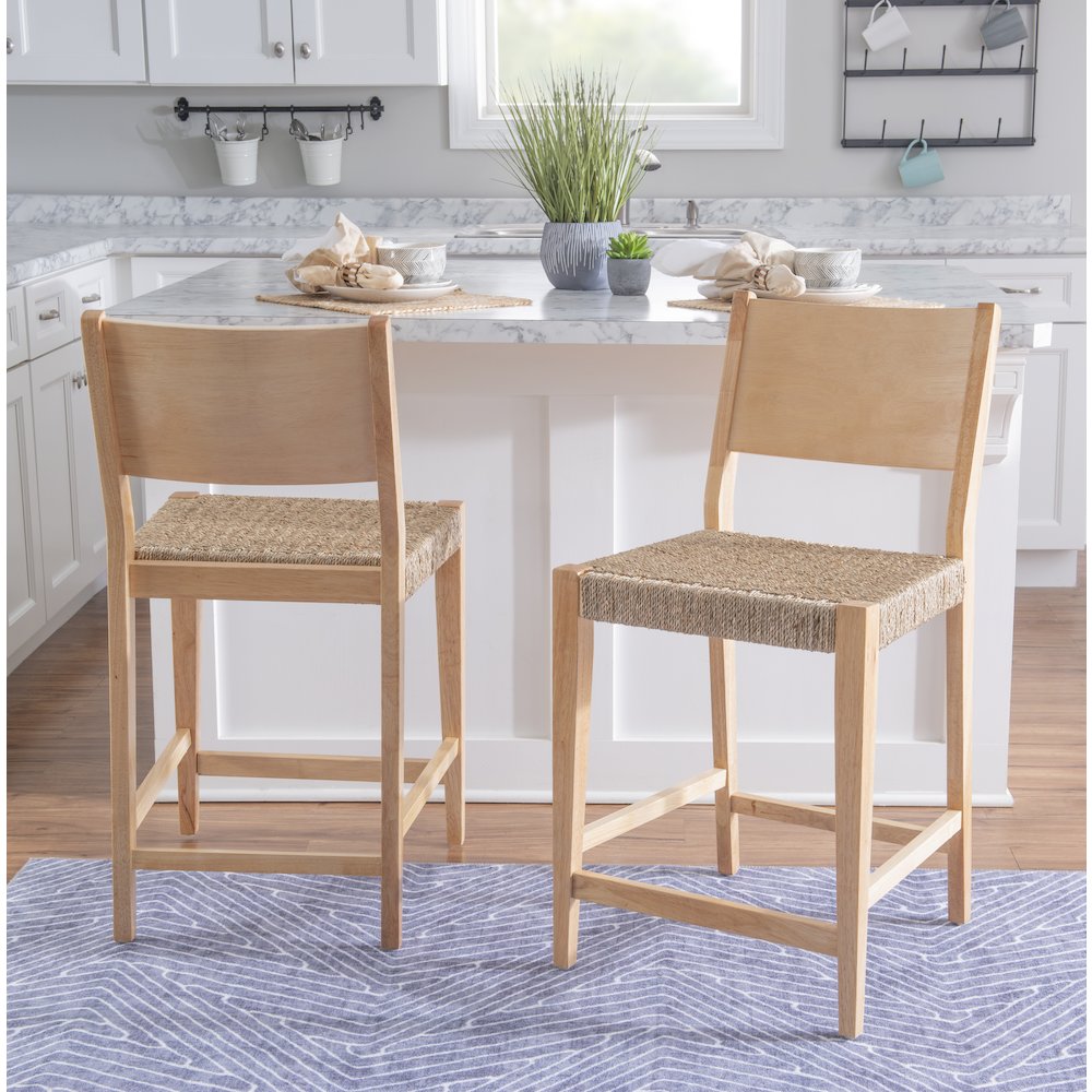 Cadence Counter Stool Natural  Set Of 2. Picture 3