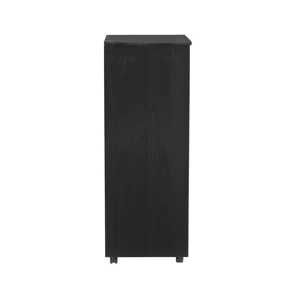 Cary Eight Drawer Rolling Storage Cart, Black. Picture 7