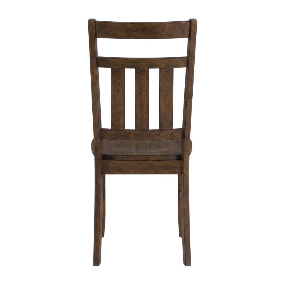 Rustic Umber Side Chair with Polyester Upholstery and Comfortable Seat, Set of 2. Picture 6