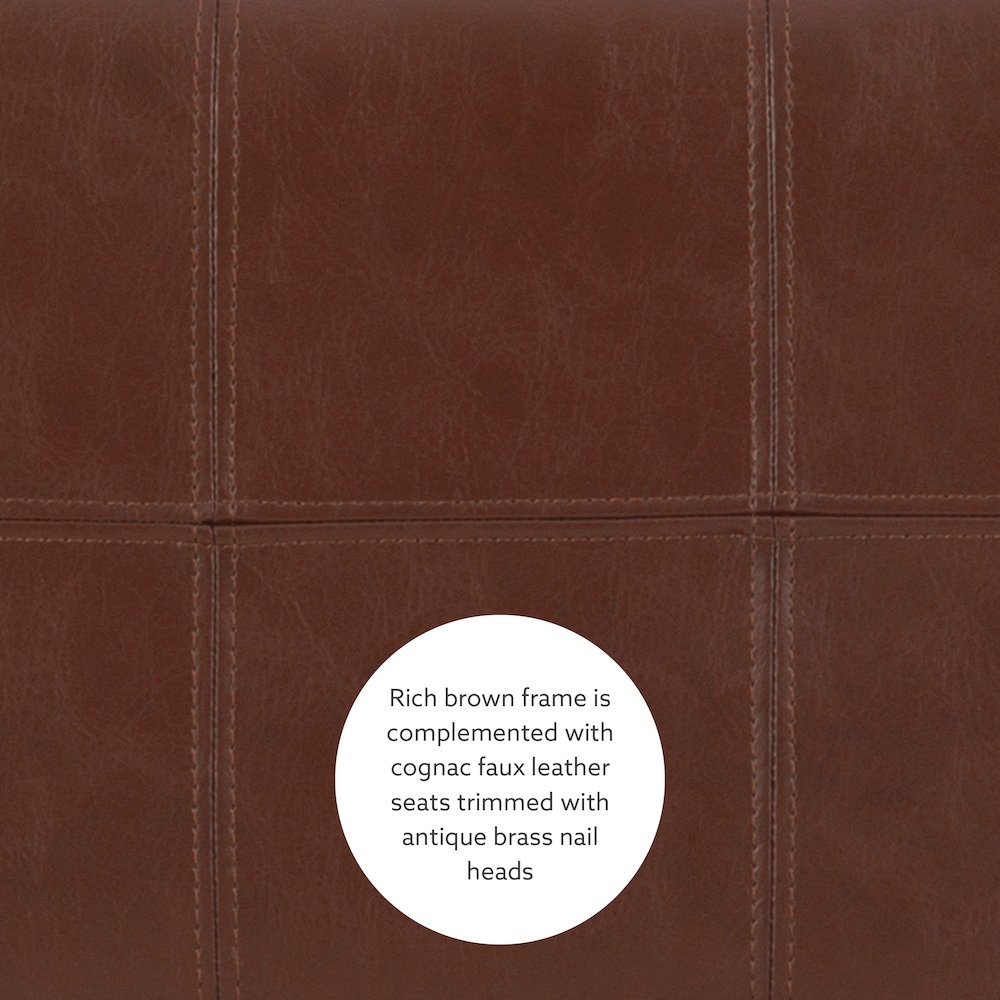 Claridge 3Pc Counter Set Brown Cognac. Picture 9
