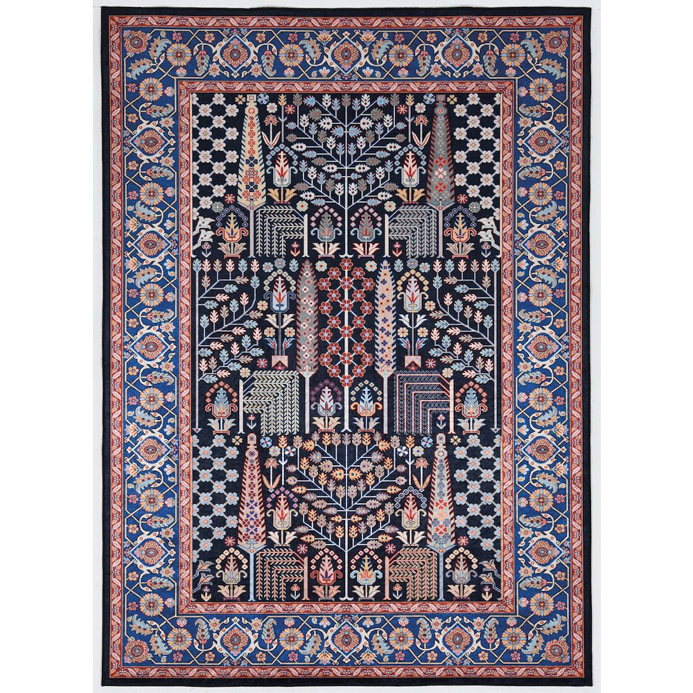 Emerald Tenley Navy & Red 6.7x9.7, Rug. Picture 2