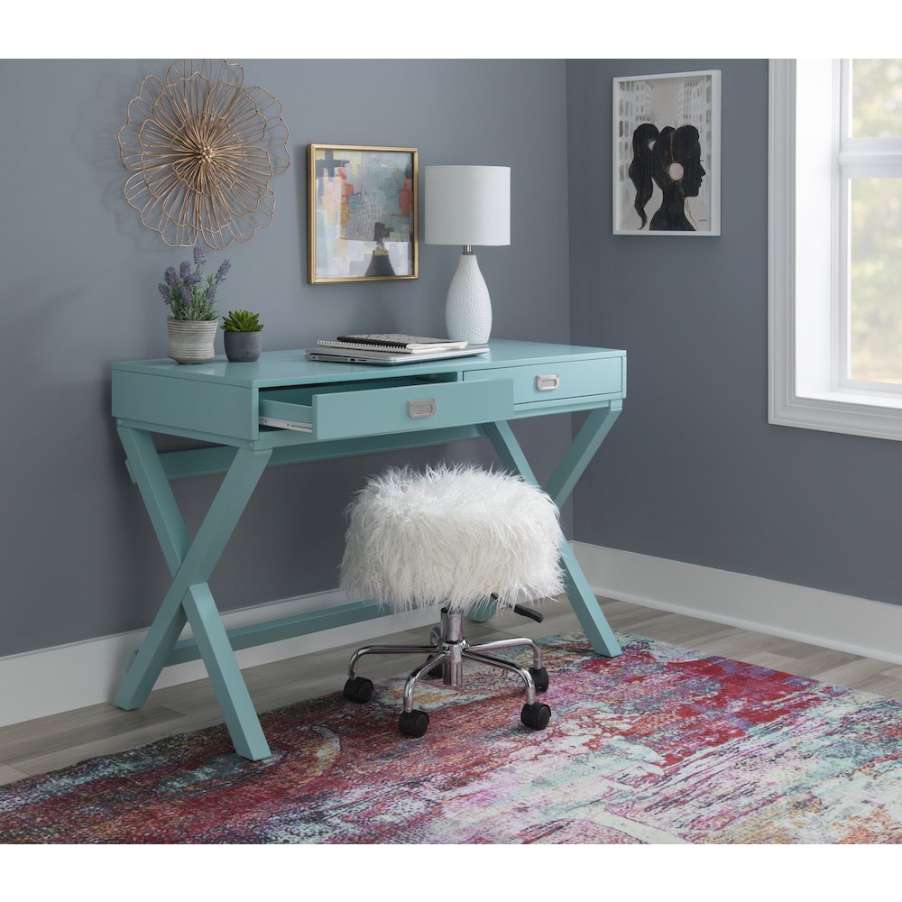 Peggy Blue Writing Desk. Picture 4