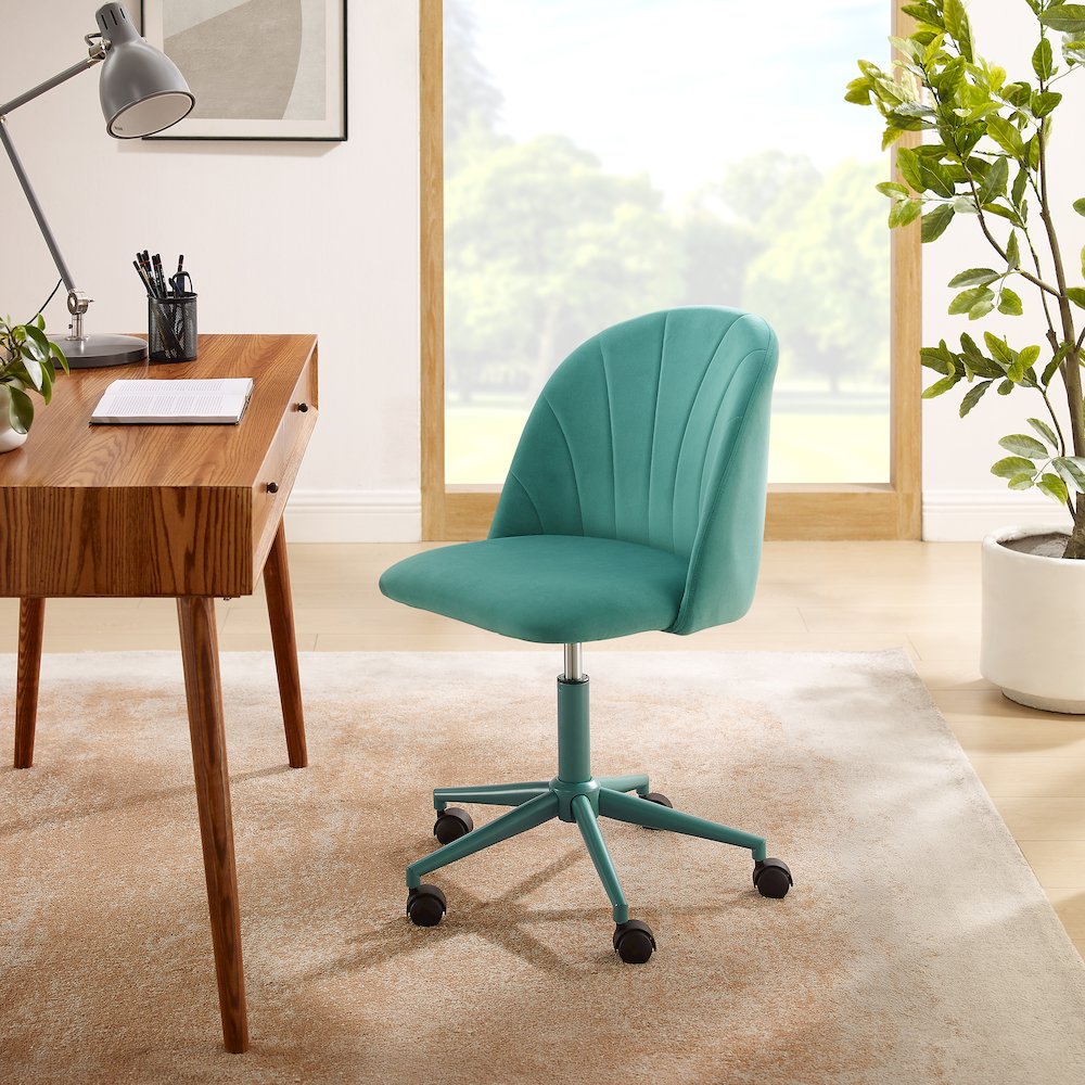 Adalynn Desk Chair Aqua. Picture 2