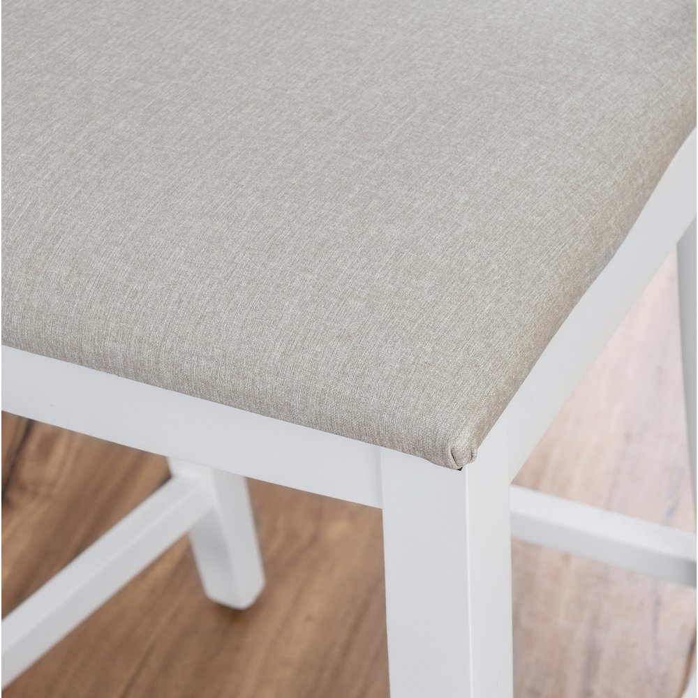 Flynn Counter Stool White Upholstered Set Of 2. Picture 6