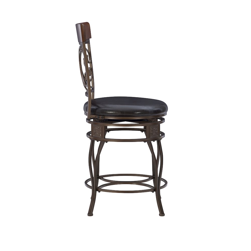 Big and Tall Back to Back Scroll Counter Stool. Picture 6