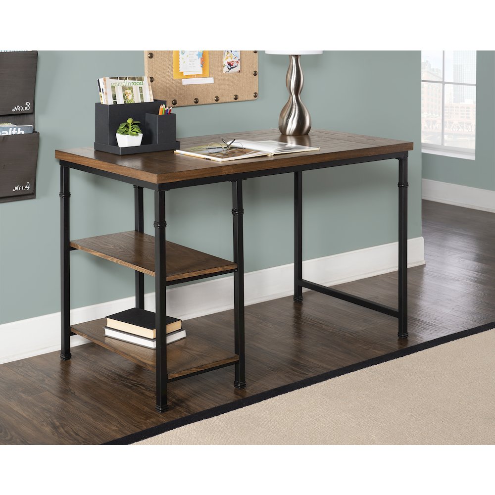 Austin Two Shelf Desk. Picture 3