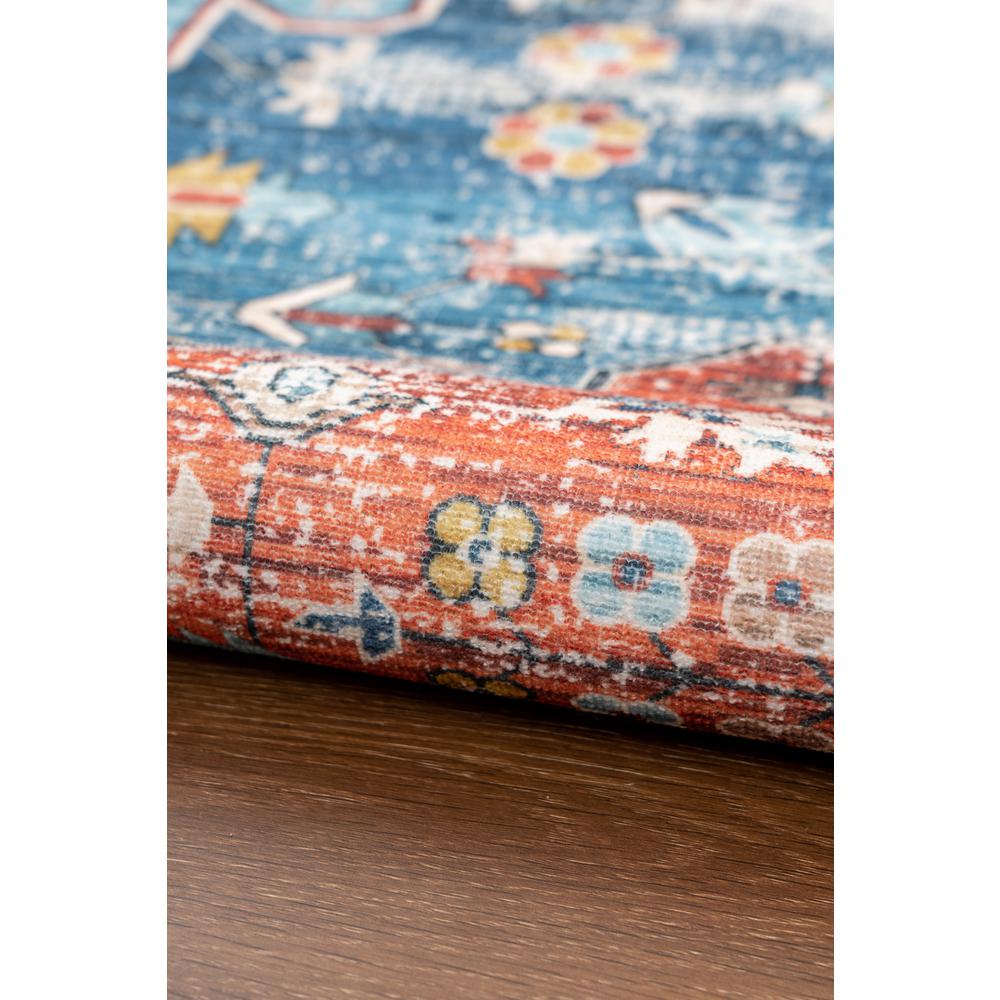 Washable Markum Teal/Rust 2x8, Rug. Picture 5