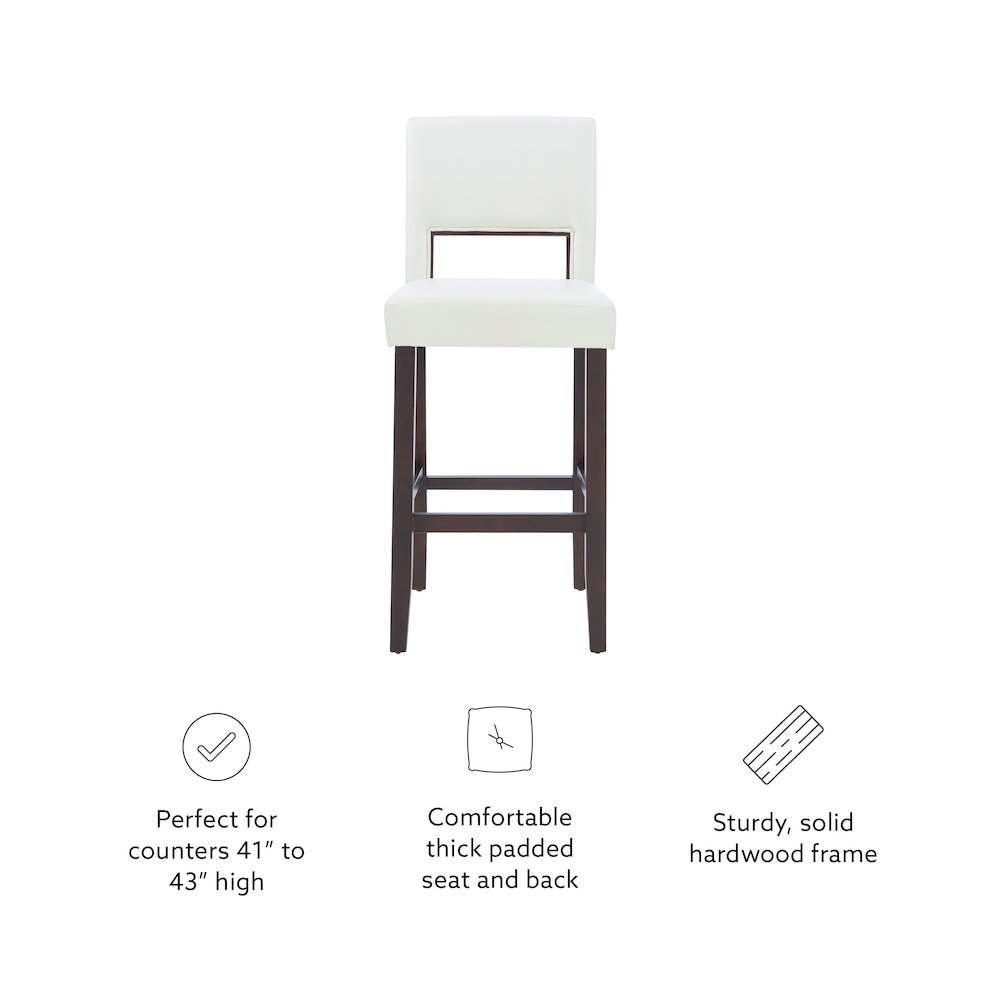 Vega Bar Stool White 30. Picture 12