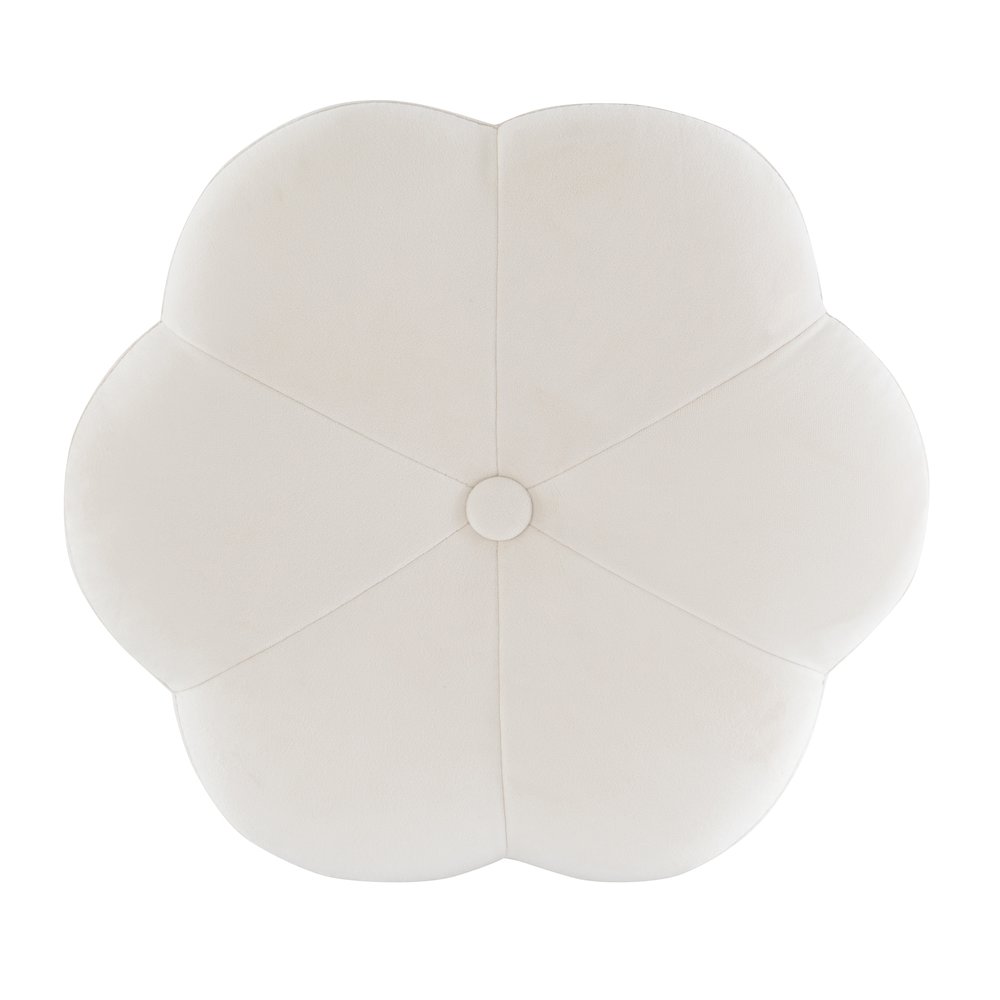 Seraphina Accent Vanity Stool, White. Picture 4