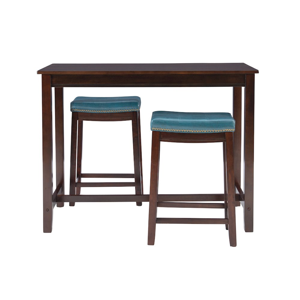 Claridge 3Pc Counter Set Brown Blue. Picture 2