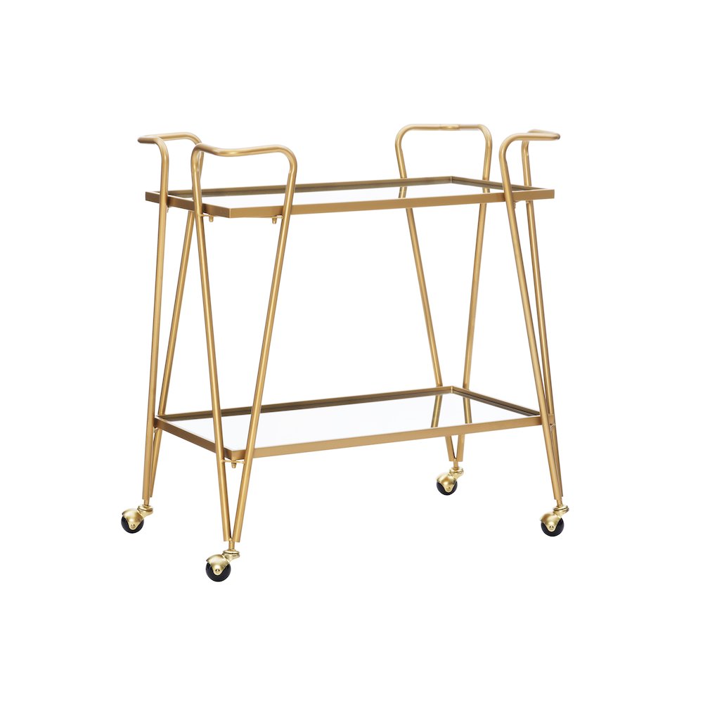 Gold Mid-Century Bar Cart. Picture 7