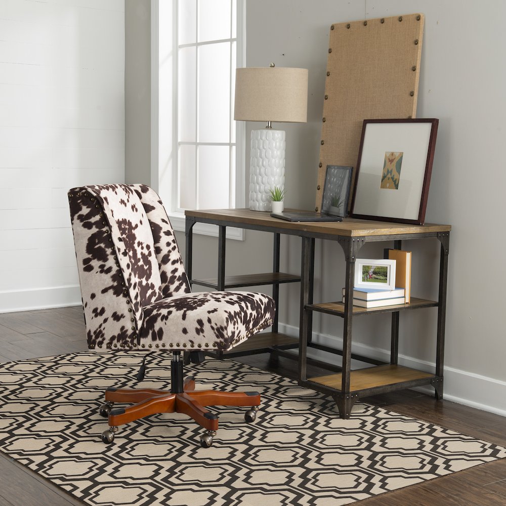 Salonika Reversible Quatrefoil Brown 5x8, Rug. Picture 2