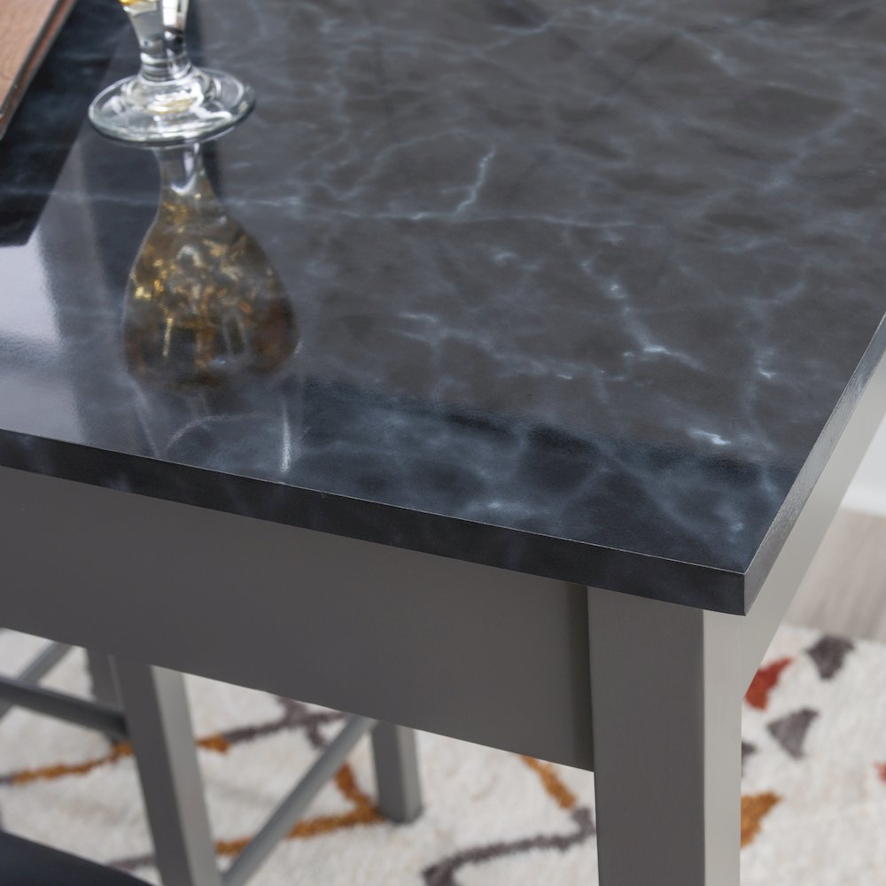 Lancer Tavern Set Grey Faux Marble. Picture 5