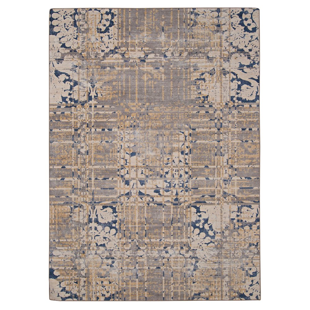 Outdoor Washable Ocala Navy & Sand 5' X7', Rug. Picture 4