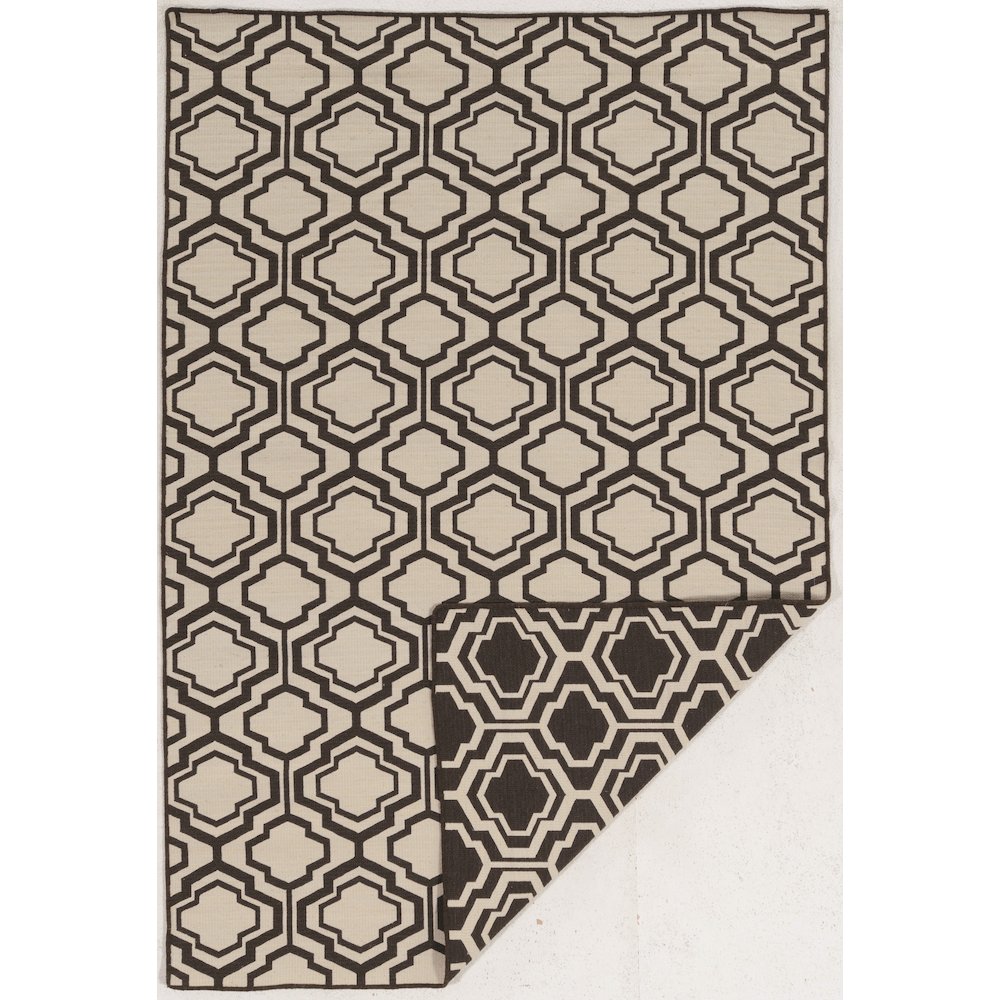 Salonika Reversible Quatrefoil Brown 5x8, Rug. Picture 3