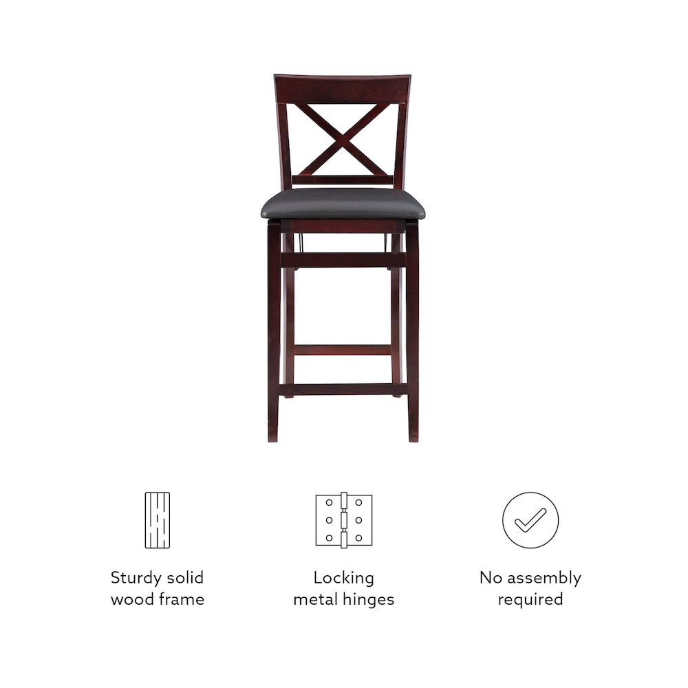Triena 24 In X Back Folding Counter Stool. Picture 15