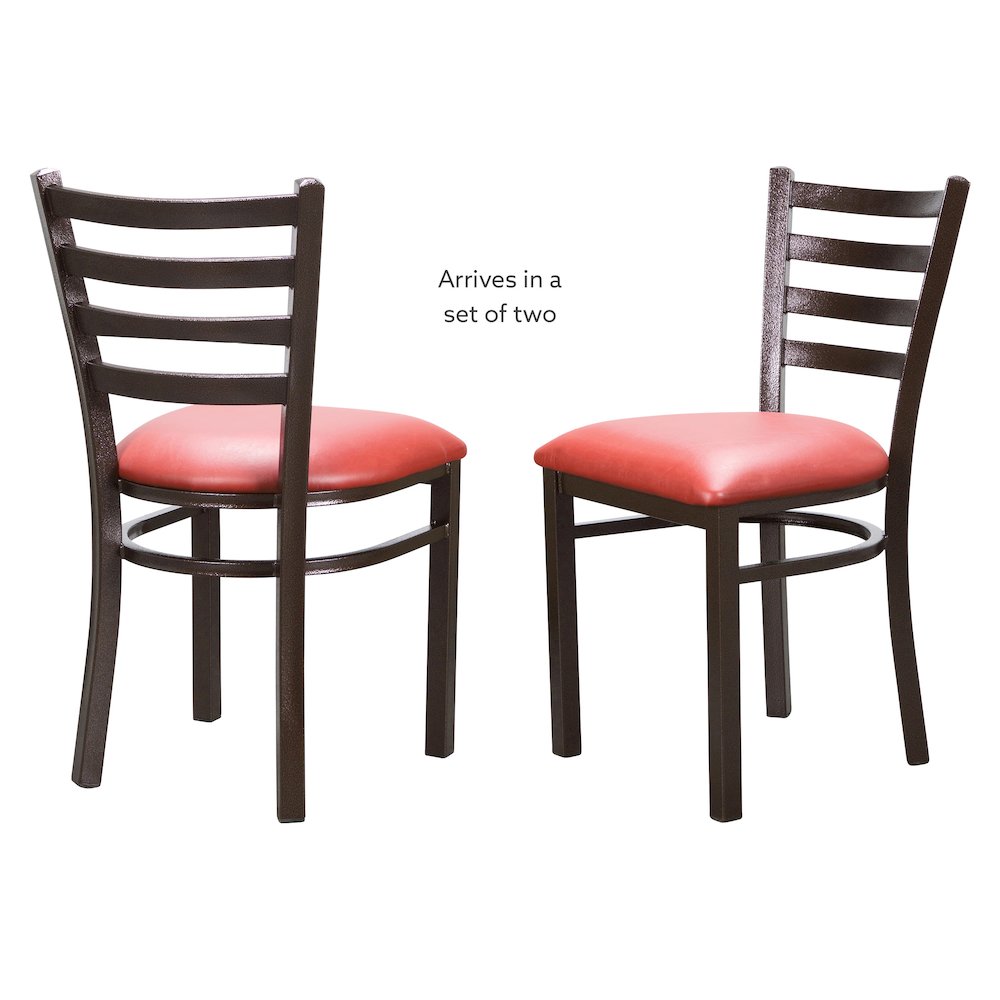 Baxter Metal Side Chair Red Set Of 2. Picture 11