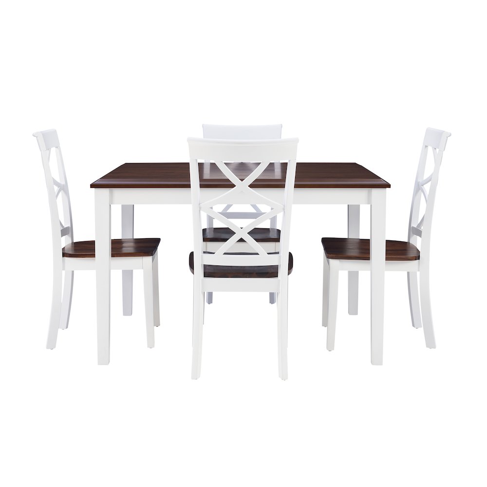 Harrison Cherry and White 5pc Dining Set. Picture 2