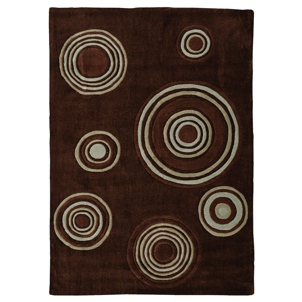Trio Brinlee Chocolate&SpaBlue 5x7, Rug. Picture 1
