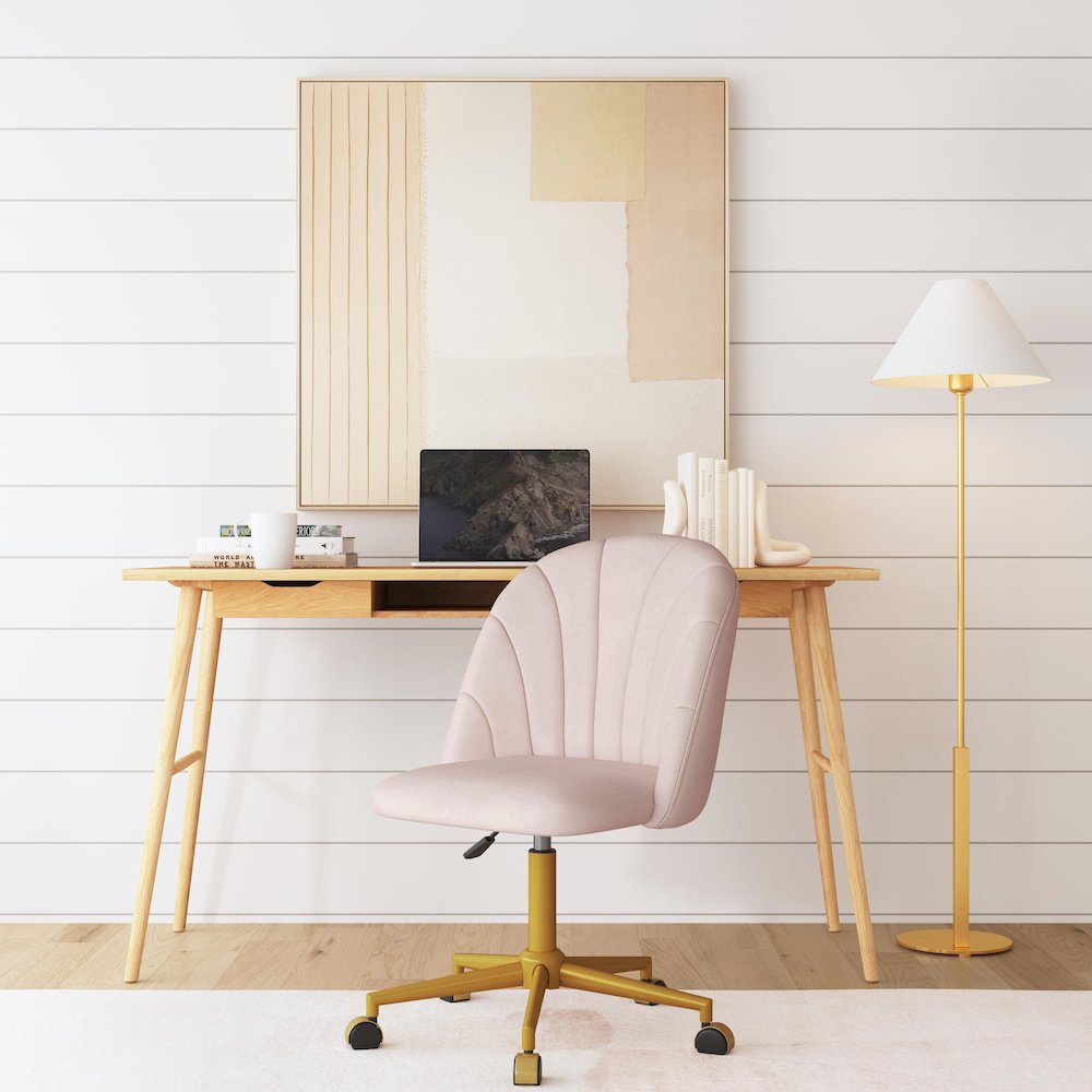 Adalynn Desk Chair Blush Pink. Picture 6