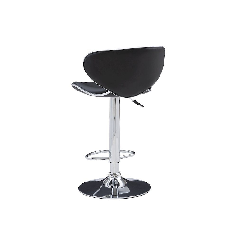 Chrome and Black PU Barstool. Picture 12