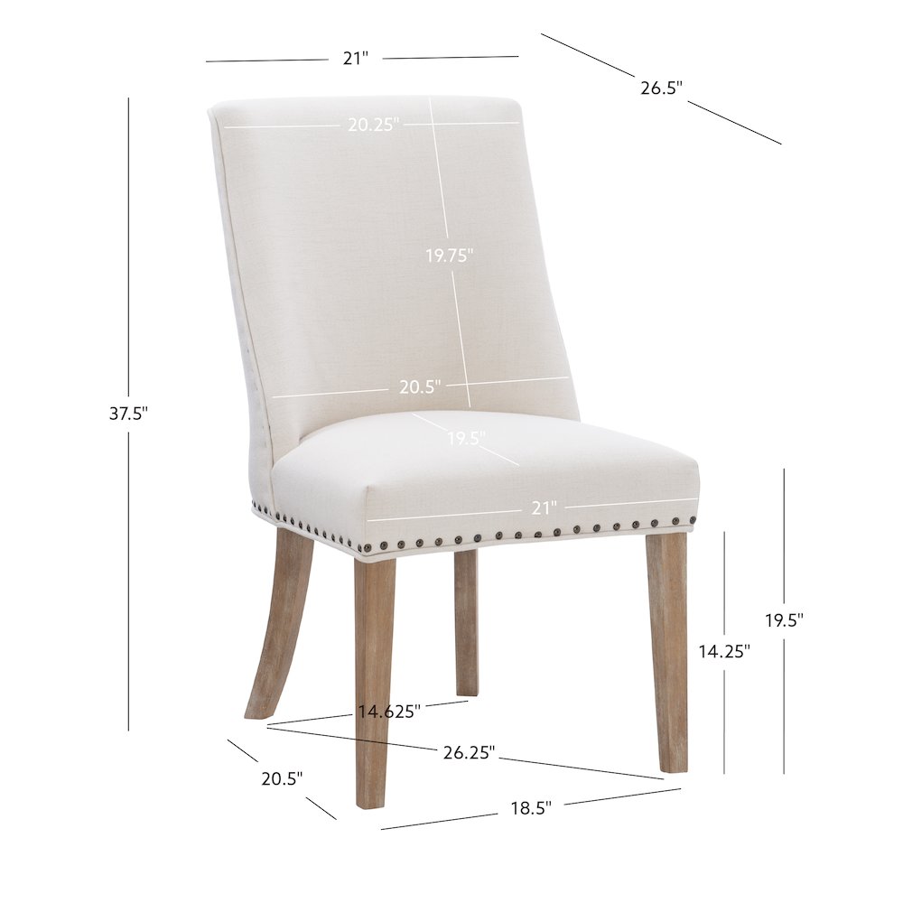 Adler Dining Chair Natural  Set of Two. Picture 13
