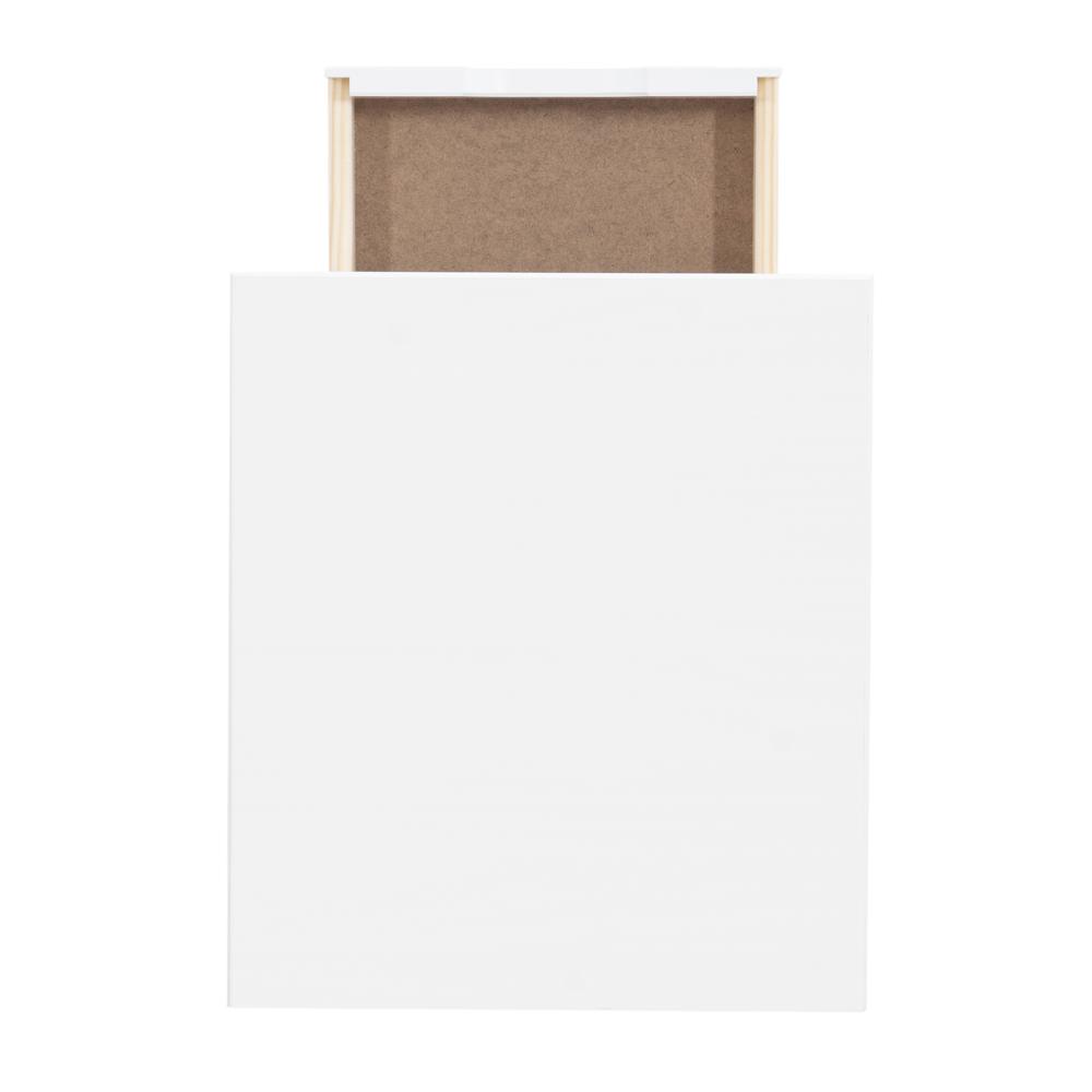 Cary Six Drawer Rolling Storage Cart, White Wash. Picture 12
