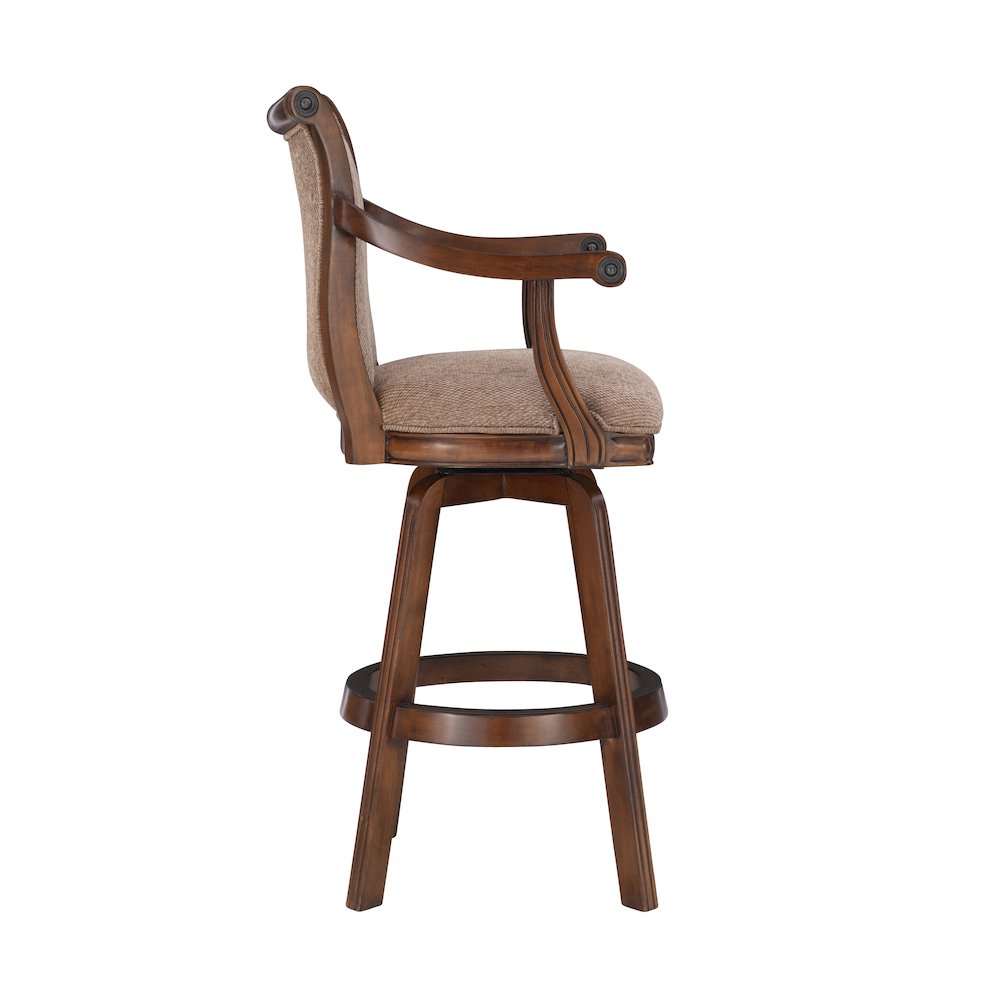 Brandon Warm Cherry Swivel Bar Stool. Picture 6