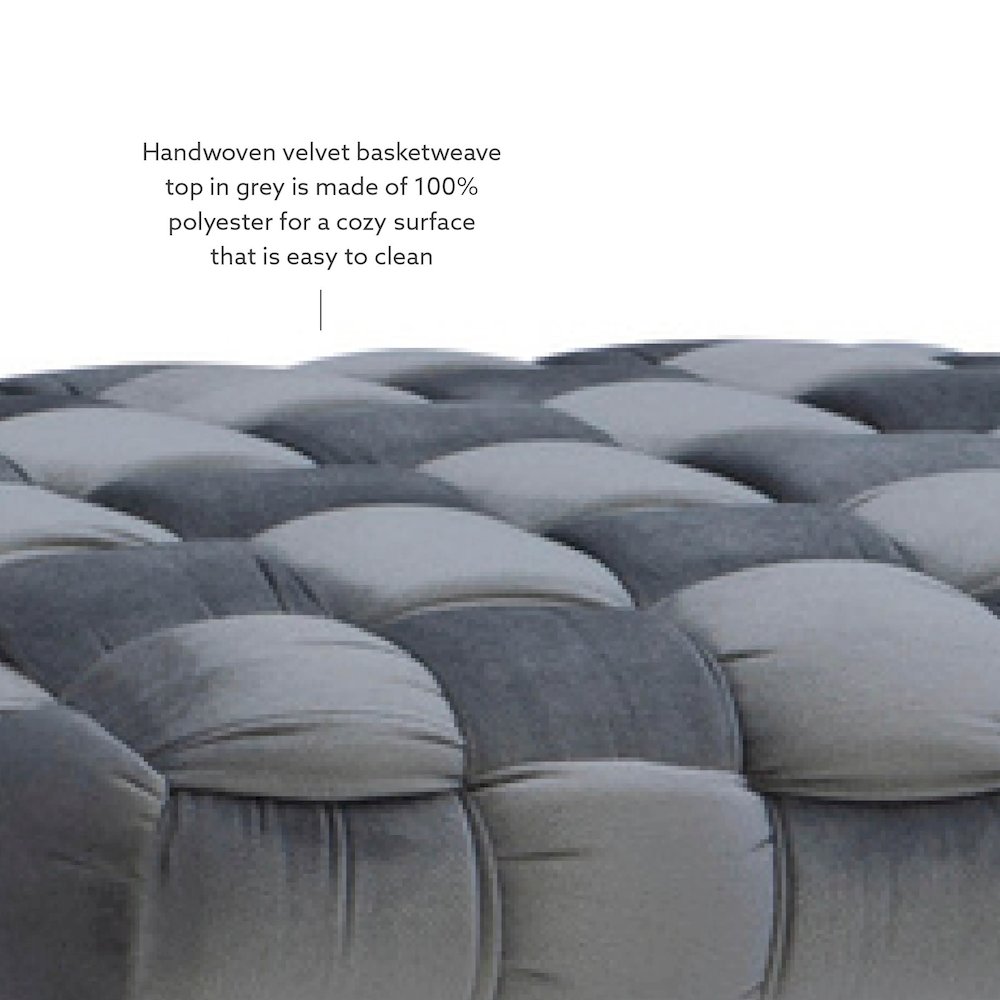 Shadbury Square Stool Grey. Picture 8