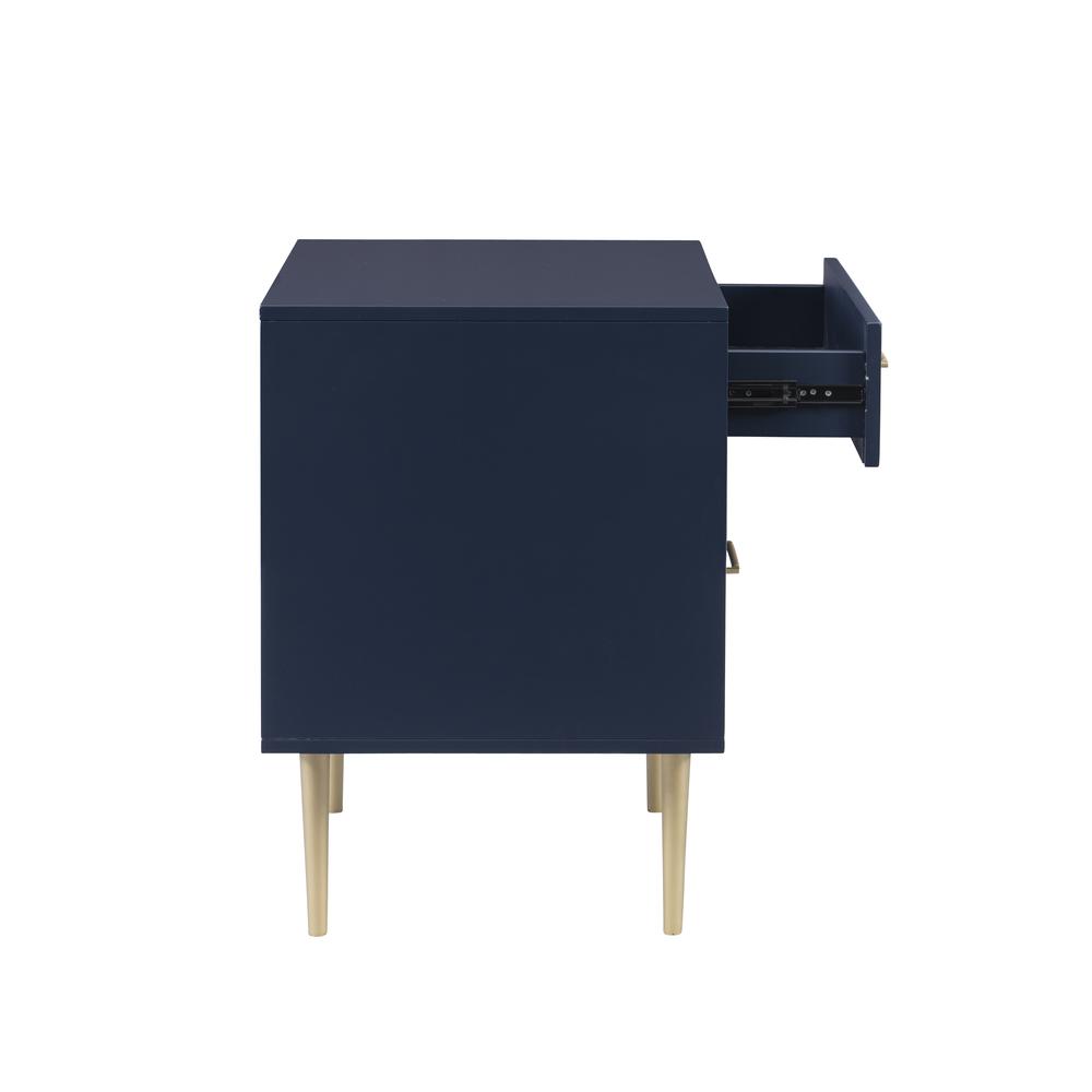 Gloria Two Drawer Night Stand Navy. Picture 8