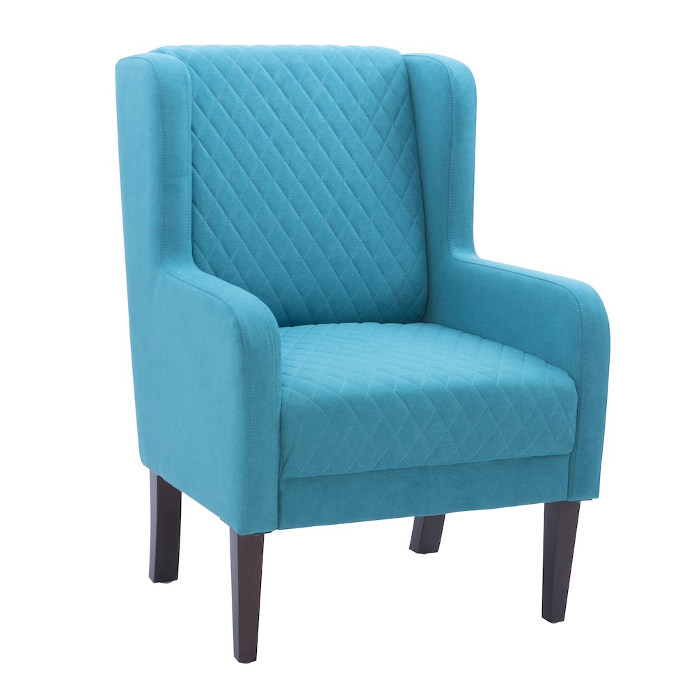 Jerika Wingback Accent Chair Teal. Picture 1