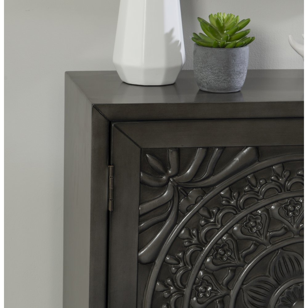 Grace Accent Cabinet Dark Grey. Picture 5