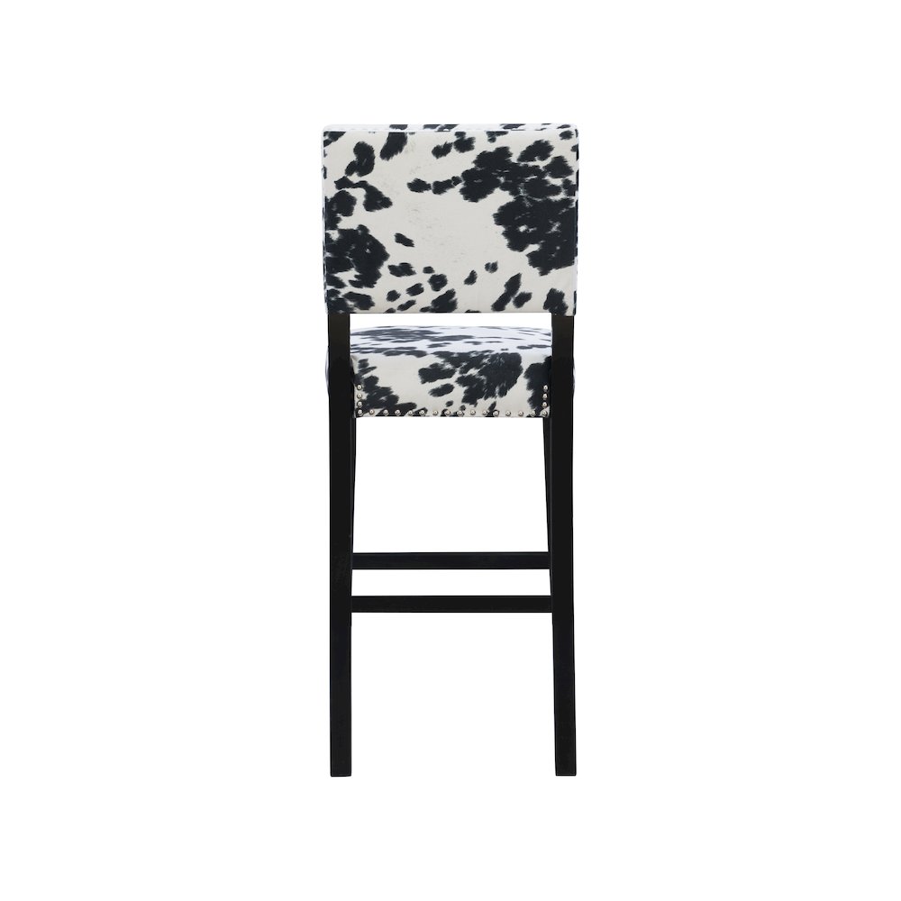 Corey Black Cow Print Bar Stool. Picture 7