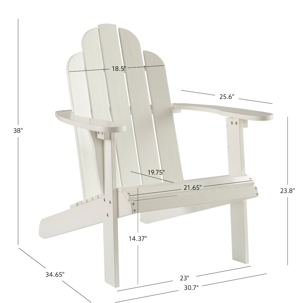 White Adirondack Chair. Picture 15