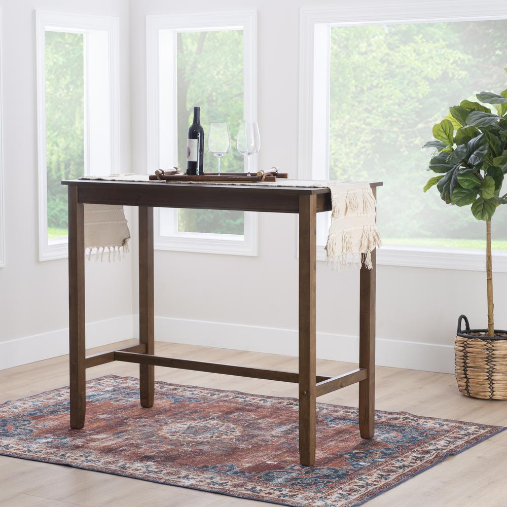 Claridge 42 Inch Bar Height Pub Table, Rustic Brown. Picture 5