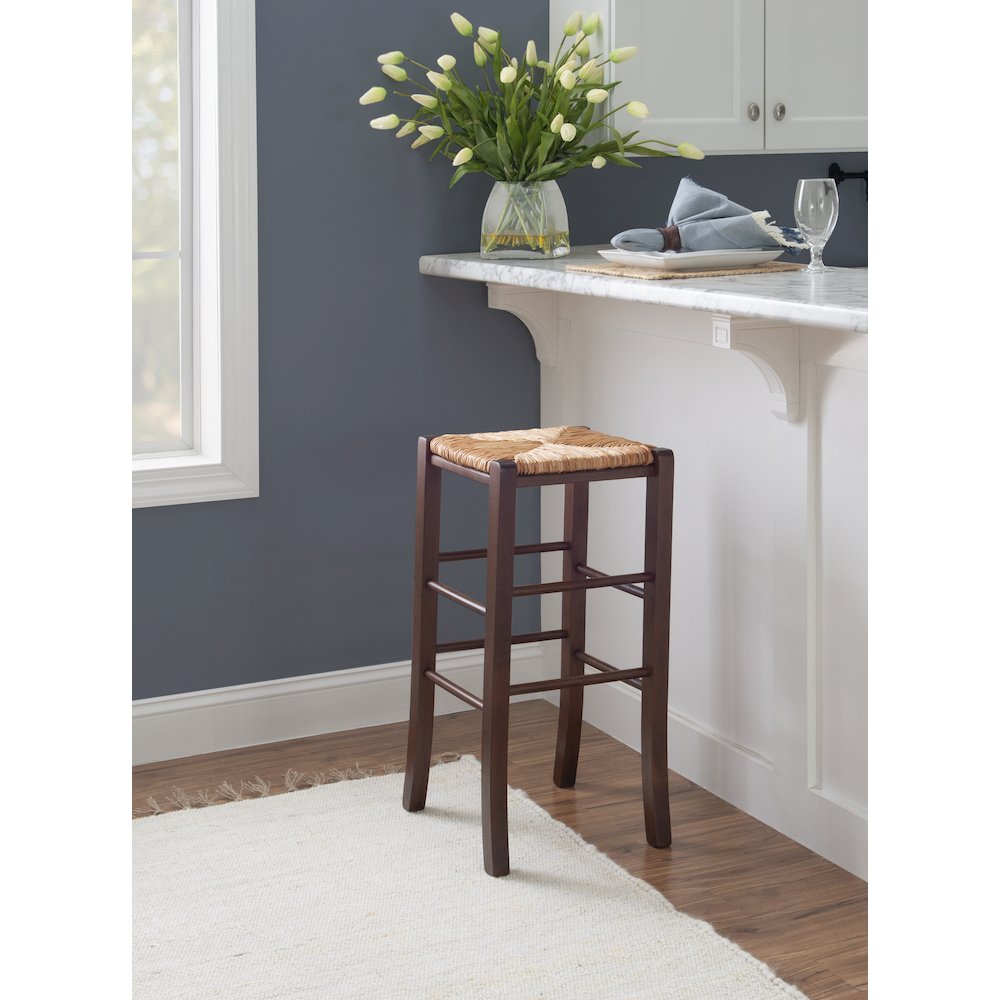 Gianna Backless Barstool Walnut Set Of 2. Picture 4