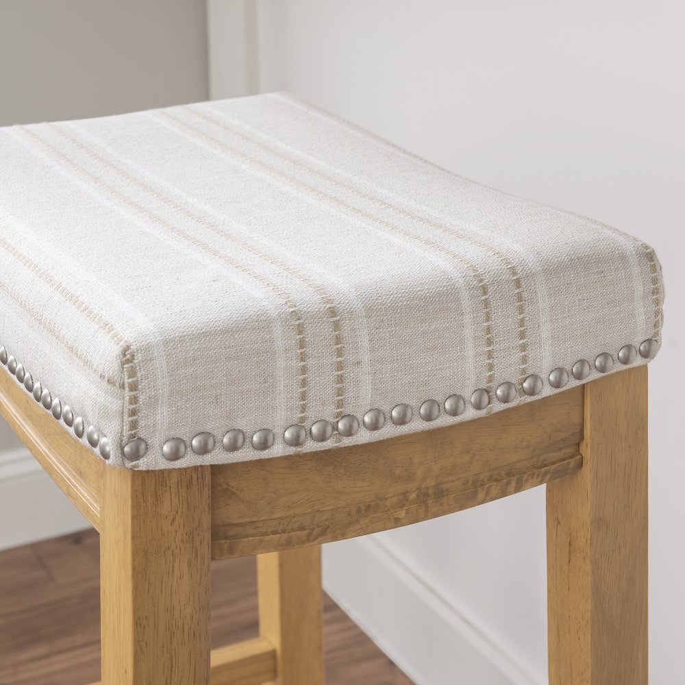 Claridge  Linen Striped Bar Stool. Picture 5