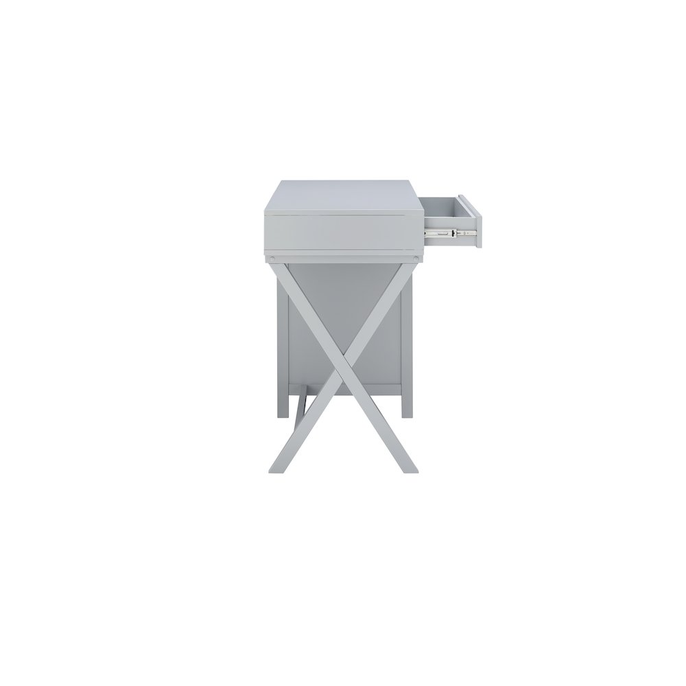 Peggy Side Storage Desk Gray. Picture 4
