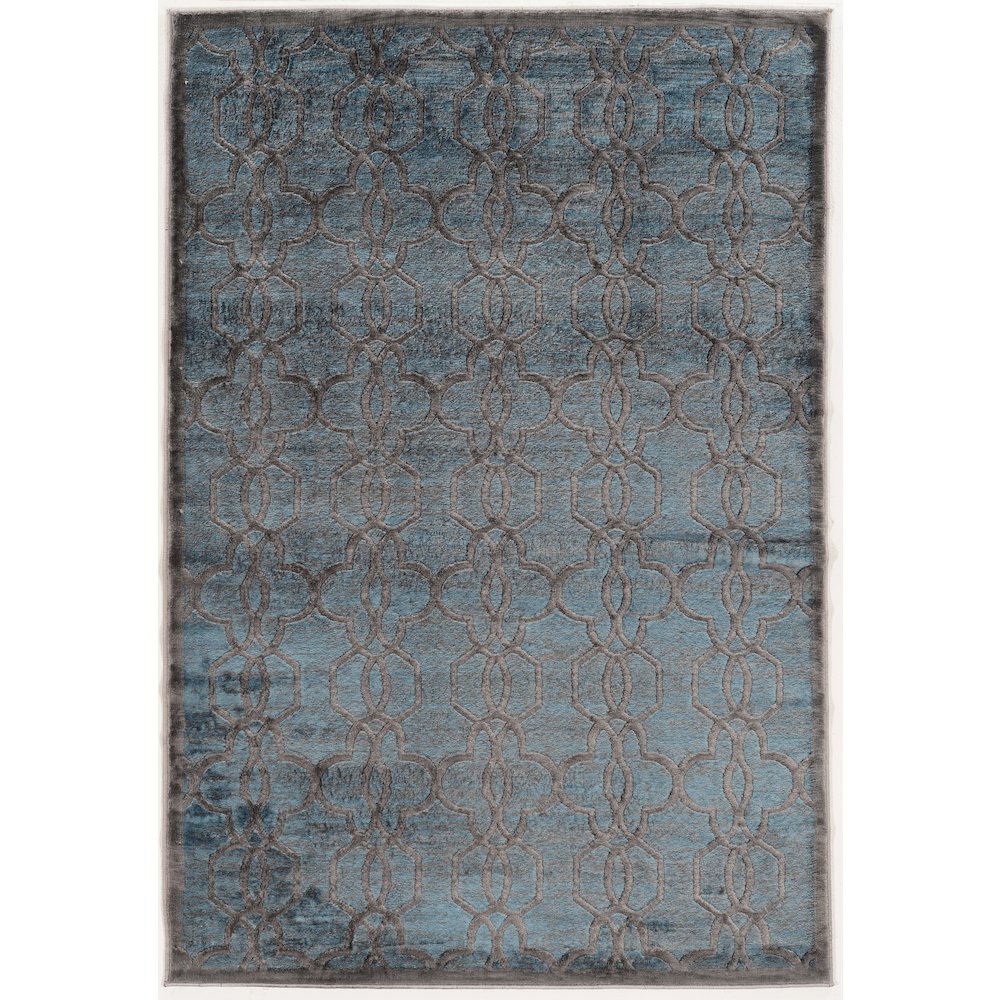 Platinum IronGate Blue & Cream 5x7.6, Rug. Picture 1