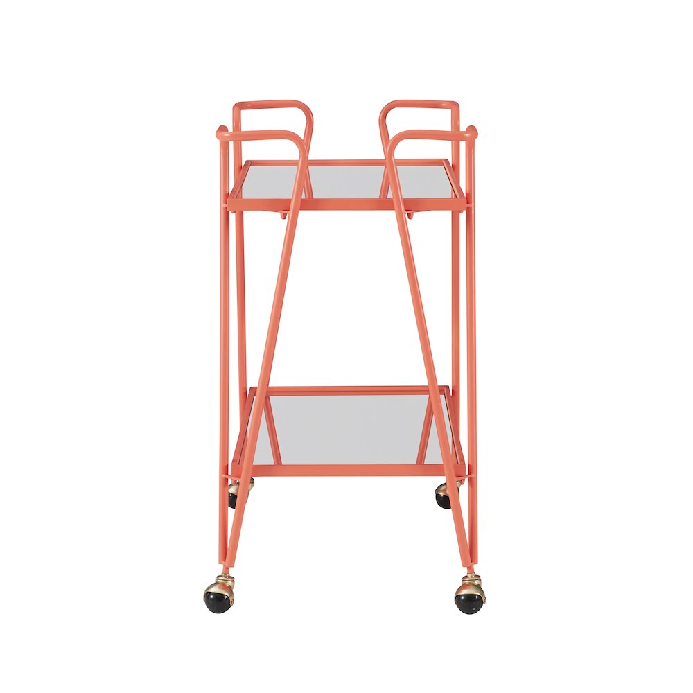 Coral Mid-Century Bar Cart. Picture 7