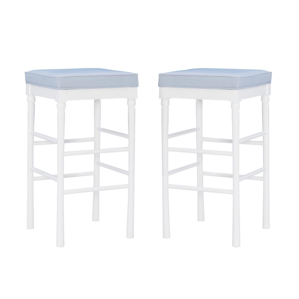 Dehart Barstool White Set Of 2. Picture 1