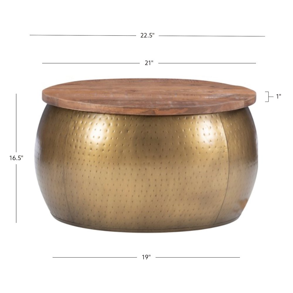 Royce Gold Drum with Storage. Picture 8