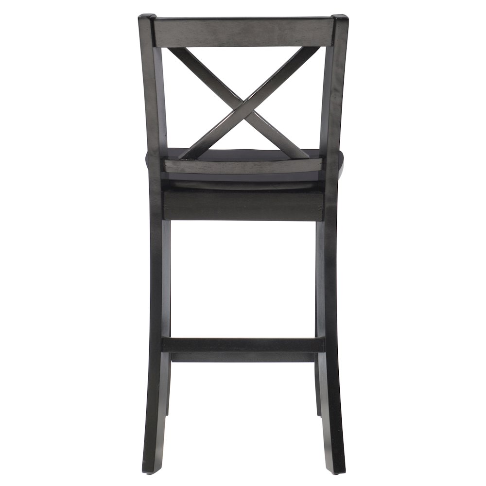 Black 24 In X Back Counter Stool. Picture 5