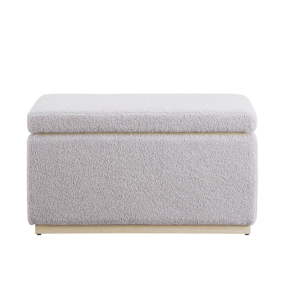 Blanche Rectangle Ottoman Grey. Picture 3