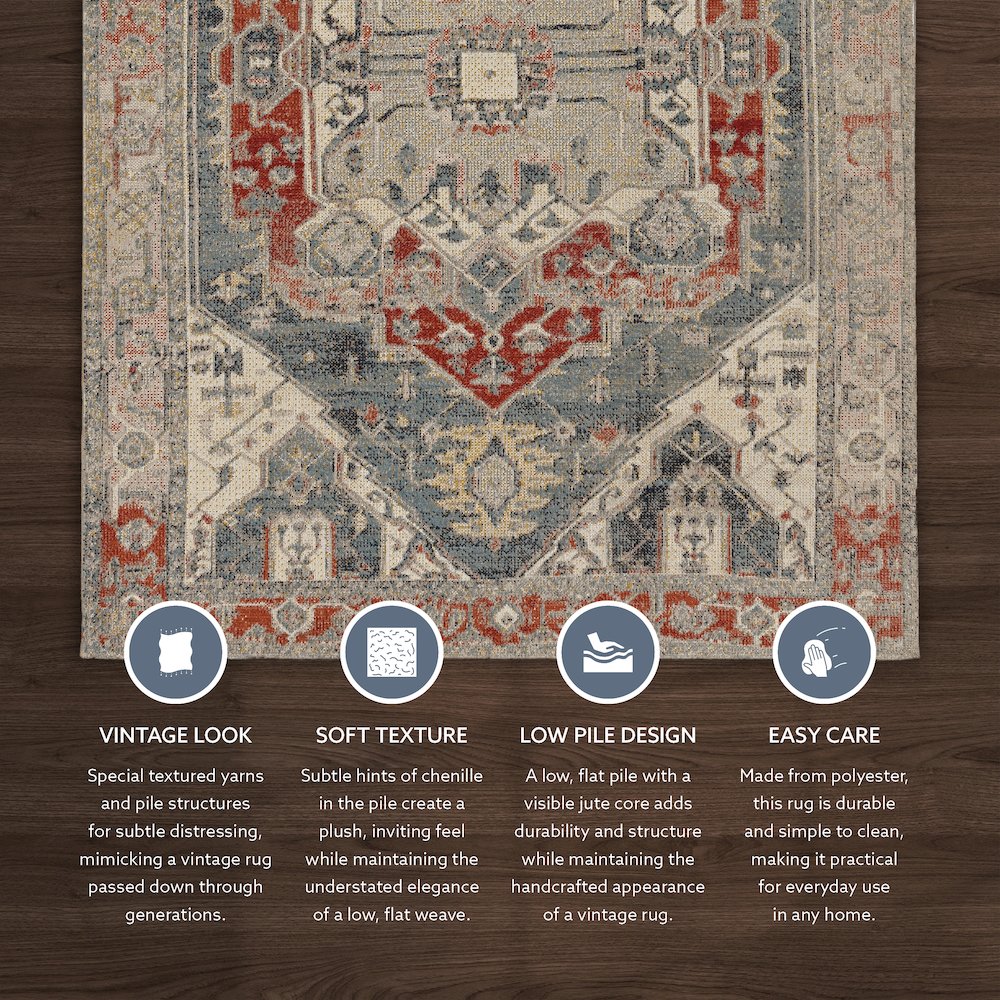 Great Zero Anlow Ivory & Blue 3x5, Rug. Picture 2
