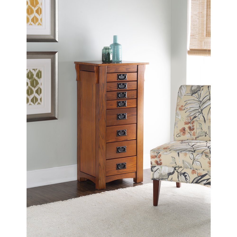 Mission Oak Jewelry Armoire. Picture 2